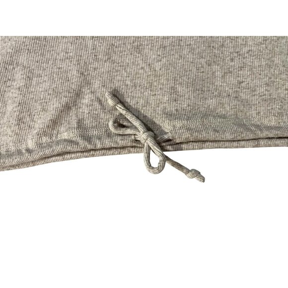 Chaser Oatmeal Hooded Pullover Crop Top With Drawstring Hem Large - Picture 6 of 10